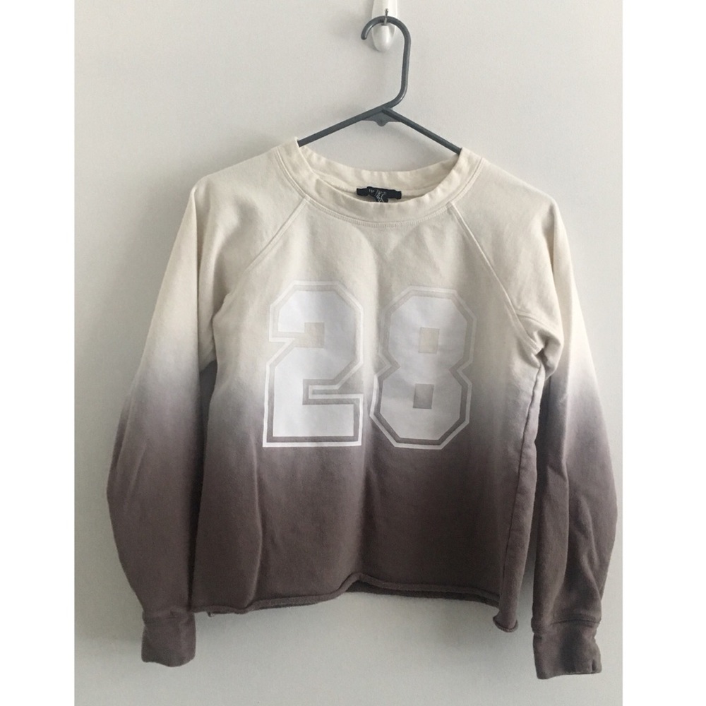 Varsity Cropped two tone pullover